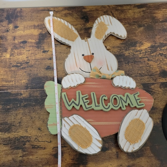Bunny Welcome Sign Spring Easter - Picture 3 of 3